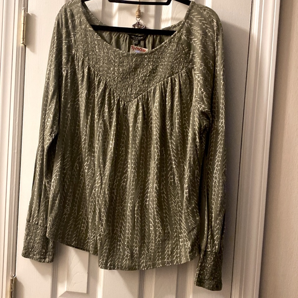 NWT, Lucky Brand long sleeve top, size L
